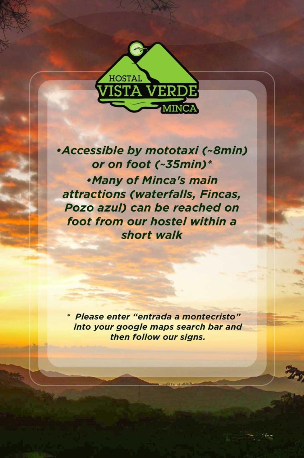 Hostal Vista Verde مينسا المظهر الخارجي الصورة